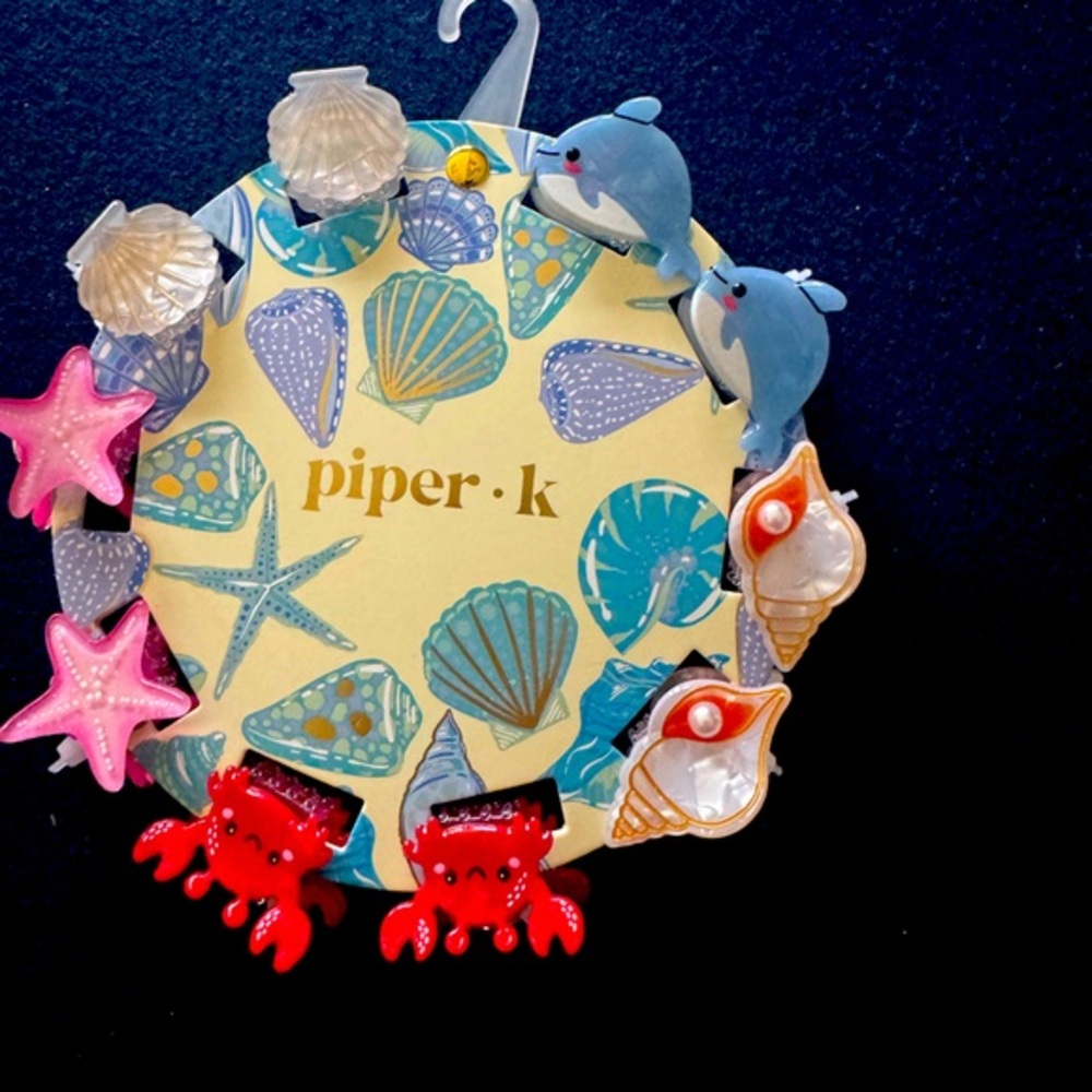 Piper K 5 sets (10 total) Sea Life Hair Clips- great for all ages!!🐳FUN FASHiON!